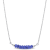 1/2ctw Blue Sapphire Bead Bar Necklace in Sterling Silver