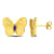 1/7 CT TGW Amethyst Butterfly Stud Earrings in Yellow Plated Sterling Silver