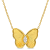 1/5 CT TGW Created White Sapphire Butterfly Necklace in Yellow Plated
Sterling Silver