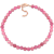 6 CT TGW Pink Tourmaline Beaded Bracelet with Rose Plated Sterling
Silver Clasp