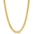 5.5MM Double Curb Link Chain Necklace in Yellow Plated Sterling Silver