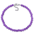 6 1/2 CT TGW Amethyst Beaded Bracelet with Sterling Silver Clasp