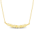 4/5ctw Citrine Bead Bar Necklace in Yellow Plated Sterling Silver