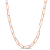 5MM Diamond Cut Paperclip Chain Necklace in Rose Plated Sterling Silver