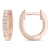 1/10 CT TW Diamond Hoop Earrings in 10k Rose Gold
