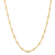1.3MM Beaded Chain Necklace in Yellow Plated Sterling Silver