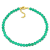 6 1/2 CT TGW Green Onyx Beaded Bracelet with Yellow Plated Sterling
Silver Clasp