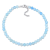 6 1/2 CT TGW Aquamarine Beaded Bracelet with Sterling Silver Clasp