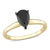 1 ct Black Diamond Solitaire Engagement Ring in 14K Yellow Gold