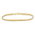 3MM Herringbone Bracelet in 18K Yellow Gold Over Sterling Silver