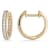 1/4 CT TW Inside Outside Diamond Hoop Earrings in 14k  Yellow Gold