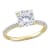2 CT DEW Created Moissanite and 1/10 CT TW Diamond Engagement Ring in
14K Yellow Gold