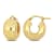 18MM Wide Huggie Polished Earrings in 18K Yellow Gold Over Sterling Silver