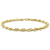 3.7MM Singapore Chain Bracelet in 18K Yellow Gold Over Sterling Silver