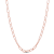 Fancy Paperclip Chain Necklace in Rose Plated Sterling Silver