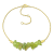 1 1/5 CT TGW Peridot Bead Chain Bracelet in Yellow Plated Sterling Silver
