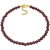 6 CT TGW Garnet Beaded Bracelet with Yellow Plated Sterling Silver Clasp