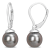 8-8.5 MM Black Tahitian Cultured Pearl and Diamond Accent Earrings in
Sterling Silver