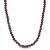 13 CT TGW Purple Garnet Beaded Necklace in Sterling Silver Clasp