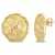 21MM Hammered Disc Earrings in 18K Yellow Gold Over Sterling Silver