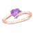 3/5 CT TGW Amethyst and Diamond Accent Heart Wrap Ring in Rose Plated
Sterling Silver