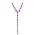 9 1/2 CT TGW Amethyst Lariat Necklace in Sterling Silver