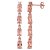4 3/8 CT TGW Morganite and White Topaz Drop Earrings in Rose Plated
Sterling Silver