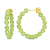 5 CT TGW Peridot Beaded Hoop Earrings in Yellow Plated Sterling Silver