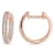 1/4 CT TW Inside Outside Diamond Hoop Earrings in 14k  Rose Gold