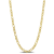 3.8MM Figaro Chain Necklace in Yellow Plated Sterling Silver