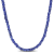 26 CT TGW Blue Sapphire Beaded Necklace with Sterling Silver Clasp