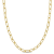 3.5MM Fancy Paperclip Chain Necklace in Yellow Plated Sterling Silver
