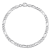 3.8MM Figaro Chain Bracelet in Sterling Silver