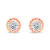 0.375ctw Solitaire Diamond Miracle Set 10K Rose Gold Over Sterling
Silver Stud Earrings