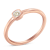 14K Rose Gold Over Sterling Silver 1/20 Carat Diamond Promise Ring (J-K
Color, I1-I2 Clarity)