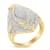 10K Yellow Gold Over Sterling Silver 1-1/8ctw Diamond Triple Halo Ring
(I-J Color, I2-I3 Clarity)