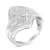 10K White Gold Diamond Bypass Cluster Ring (1 Cttw, I-J Color, I2-I3 Clarity)