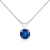 0.50ctw Brilliant Cut Lab Grown Blue Diamond Solitaire 10K White Gold
Pendant with Chain