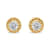 0.375ctw Solitaire Diamond Miracle Set 10K Yellow Gold Over Sterling
Silver Stud Earrings