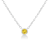 0.10ctw Suspended Yellow Diamond Solitaire Sterling Silver Necklace