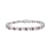 3.5 mm Lab Created Pink Tourmaline and 1/6 ctw Diamond Rhodium Over
Sterling Silver Tennis Bracelet