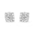 0.10ctw Round Brilliant-Cut Diamond Sterling Silver Stud Earrings