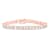 10K Rose Gold Over Sterling Silver 2 Ctw Diamond Wave Tennis Bracelet
