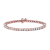 10K Rose Gold Over Sterling Silver 1.0 Ctw Round-Cut Diamond Tennis Bracelet