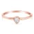 14K Rose Gold Over Sterling Silver 1/20ctw Diamond Miracle Set Ring (J-K
Color, I1-I2 Clarity)