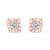 0.10ctw Round Brilliant-Cut Diamond 10K Rose Gold Over Sterling Silver
Stud Earrings