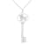 .925 Sterling Silver Diamond Accent Zodiac Key Pendant Necklace