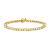 10K Yellow Gold Over Sterling Silver 1.0 Cttw Round-Cut Diamond Tennis Bracelet