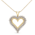 1.00ctw Diamond Heart 14K Yellow Gold Over Sterling Silver Pendant
Necklace with 18" Chain