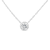 0.10ctw Diamond Bezel Set Solitaire 10K White Gold Necklace (H-I, SI2-I1)